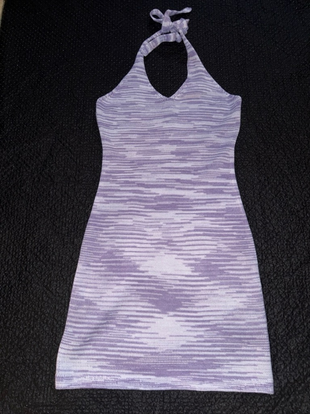 H&M Lilac Tie-Halter Bodycon Mini Dress